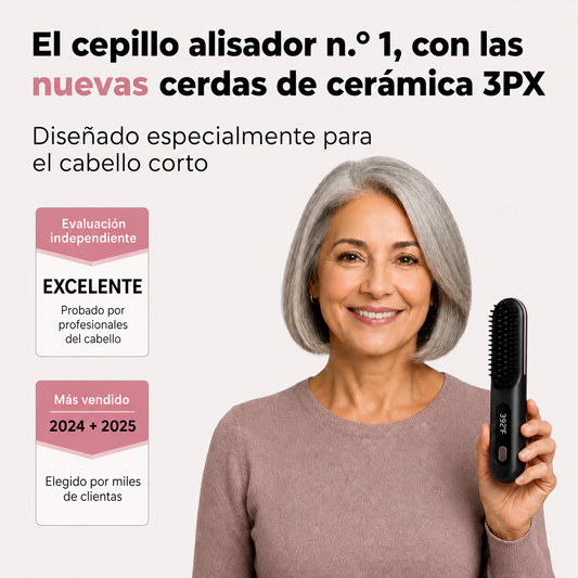 Cabello Liso en 3 Minutos - Cepillo Alisador